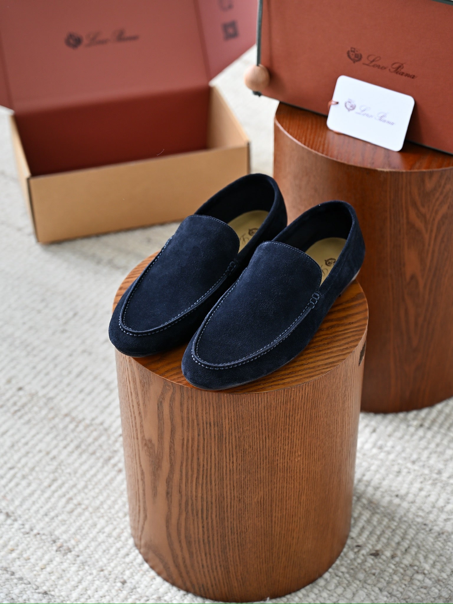 Lovestahl Men Dark Brown Suede Loafers Slip On Hand Stitched Leather Driving Shoes Luxury Business Casual Moccasin Flat Dress Shoes Sizes 39-46