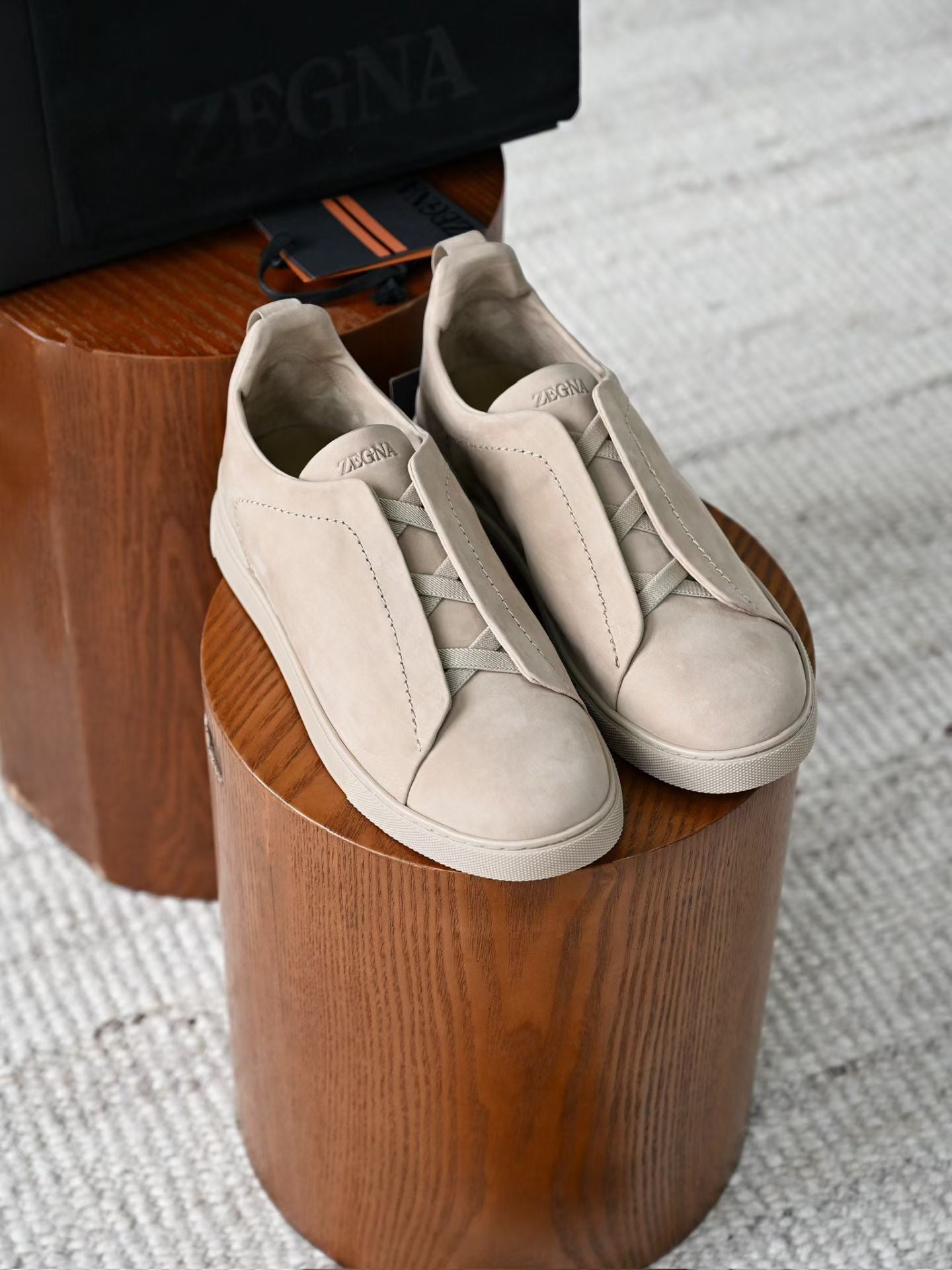 Lovestahl Men Dark Brown Nubuck Leather Slip On Sneakers Cross Elastic Band Hand Stitched Luxury Business Casual Flat Walking Shoes Sizes 39-46