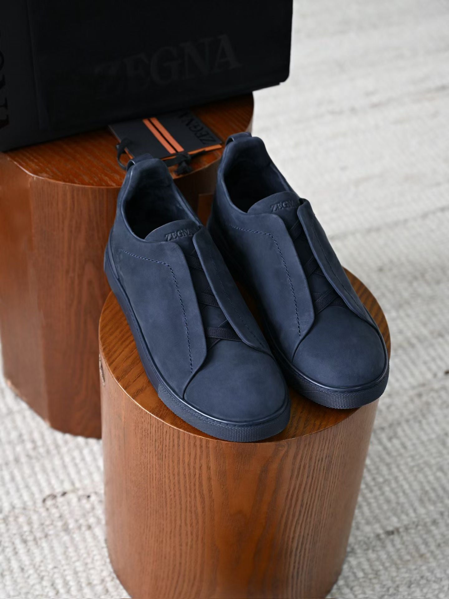Lovestahl Men Dark Brown Nubuck Leather Slip On Sneakers Cross Elastic Band Hand Stitched Luxury Business Casual Flat Walking Shoes Sizes 39-46