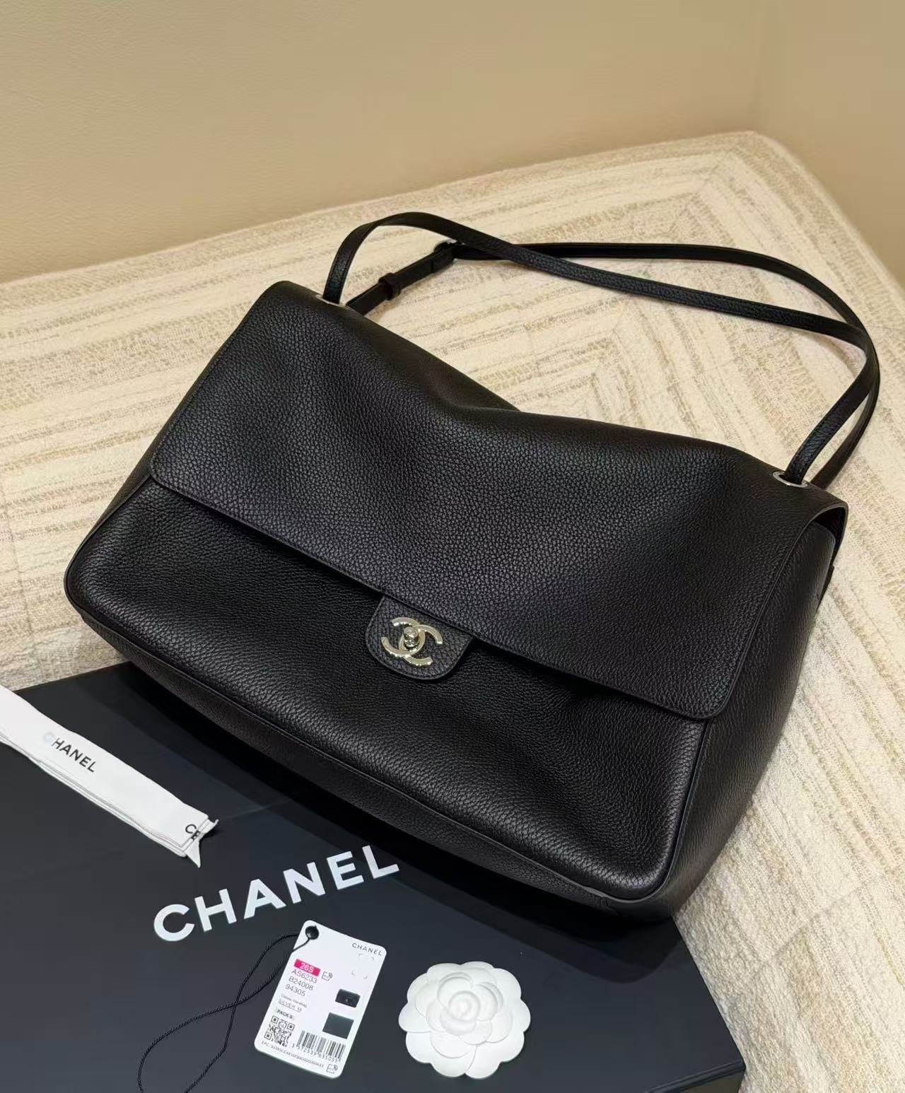 LOVESTAHL Vintage Caviar Leather Flap Shoulder Bag Large Capacity Burgundy Commuter Tote Bag Women Luxury Travel Airport Handbag Adjustable Strap Purse 36cm