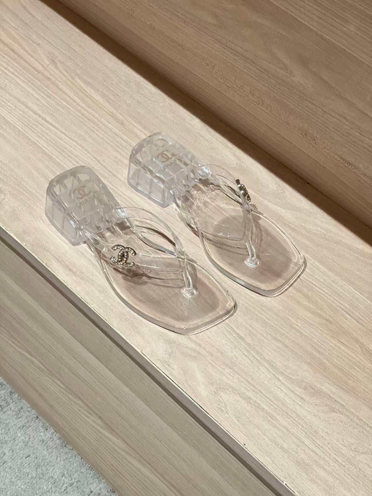 LOVESTAHL Jelly TPU Wedge‑Heel Thong‑Style Sandals