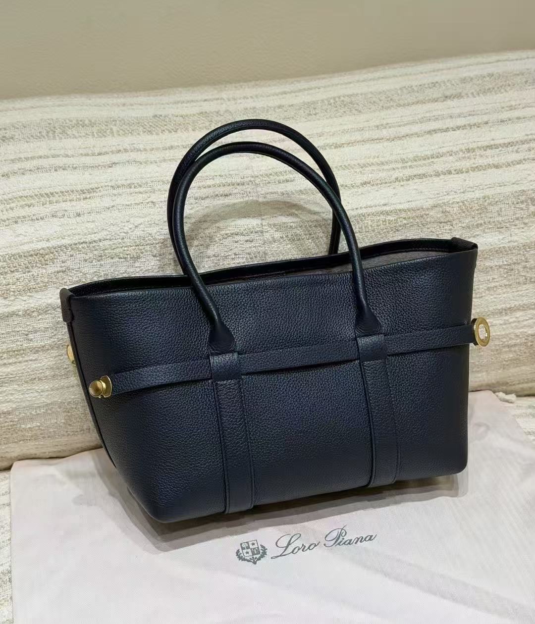 LOVESTAHL New Canvas Ghiera Shopper Tote Bag with Leather Trim, Convertible Hand & Shoulder Carry Daily Bag
