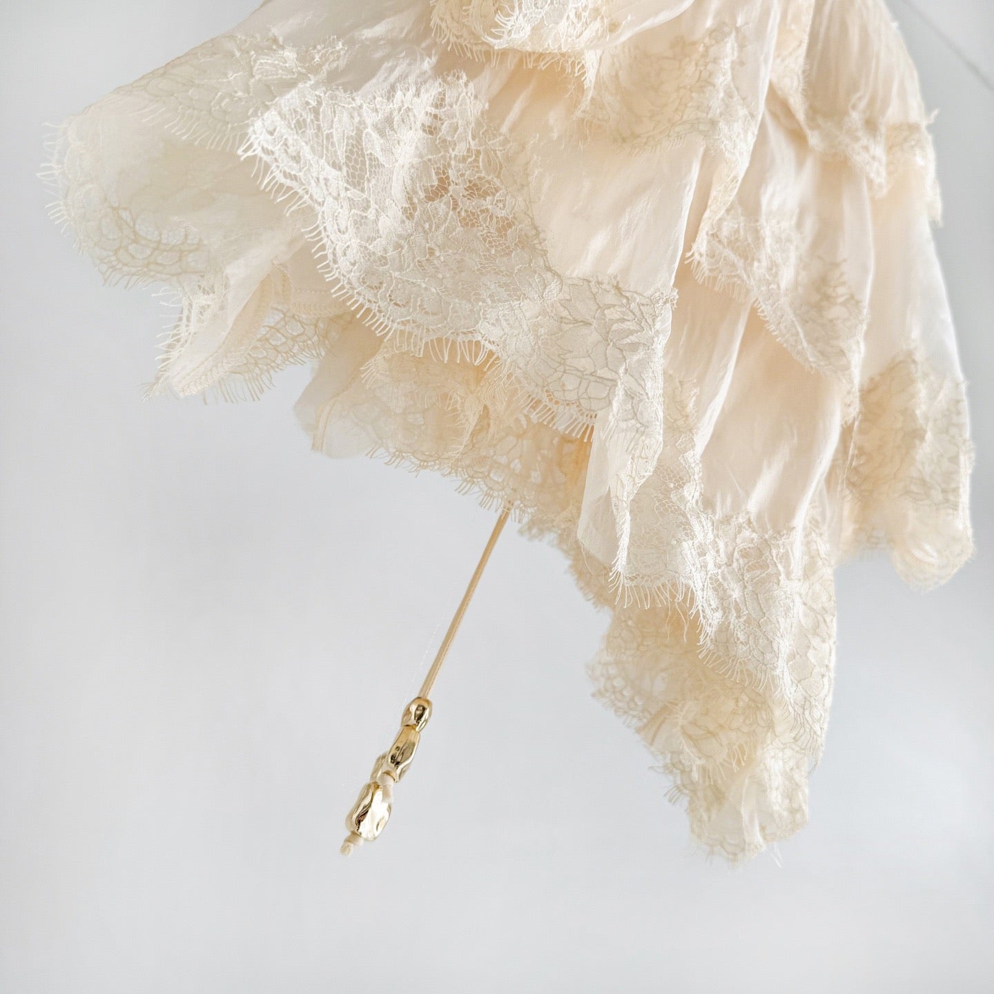 Lovestahl Beige Tiered Lace Tulle Mini Dress Women Thin Spaghetti Strap Off Shoulder Ruffle Layered Fairy Short Dress S/M/L/XL In Stock