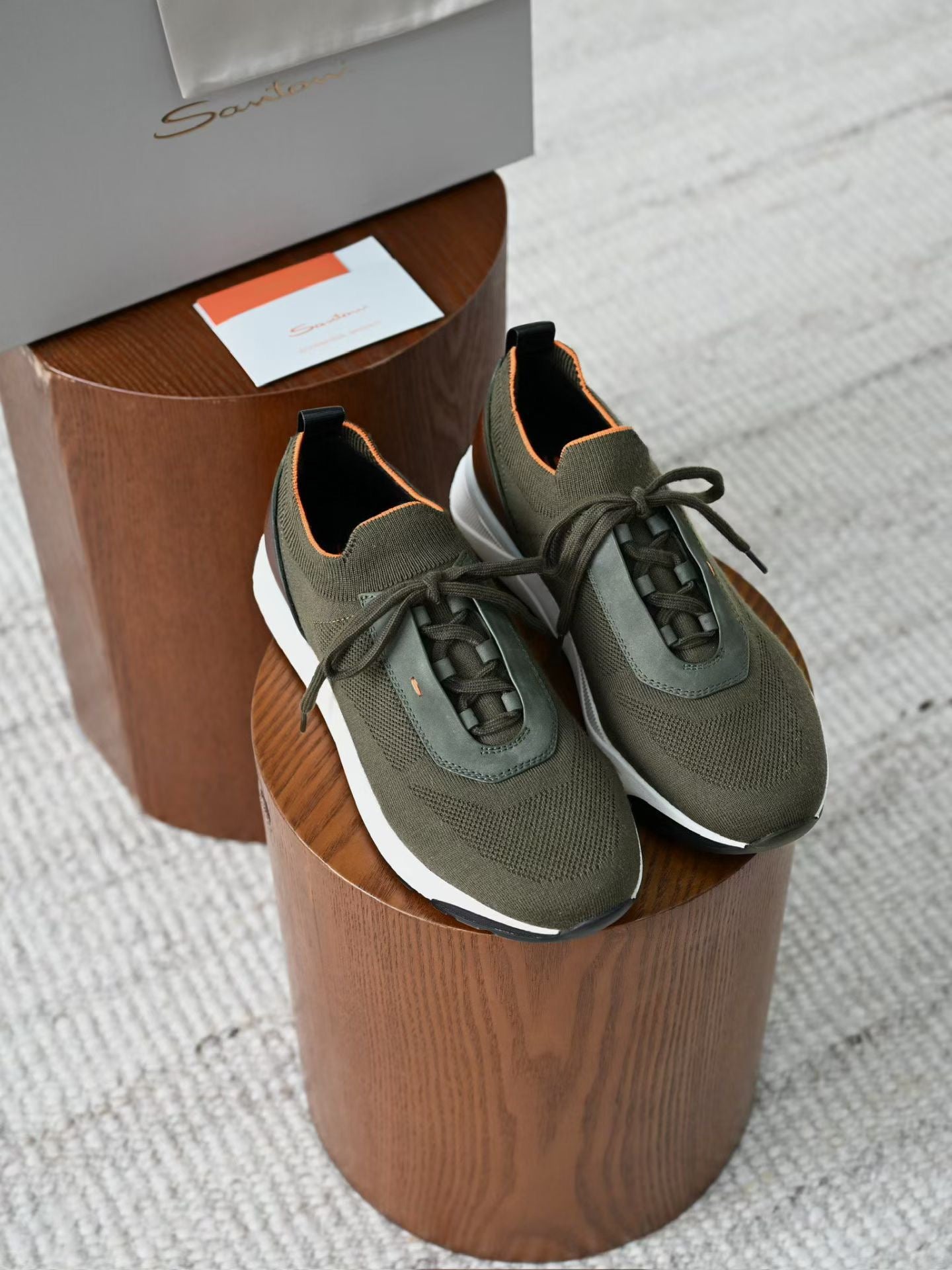 Lovestahl Men Grey Knit Mesh Sneakers Lightweight Breathable Slip On Lace Up Contrast Sole Luxury Business Walking Running Casual Trainers Sizes 39-46
