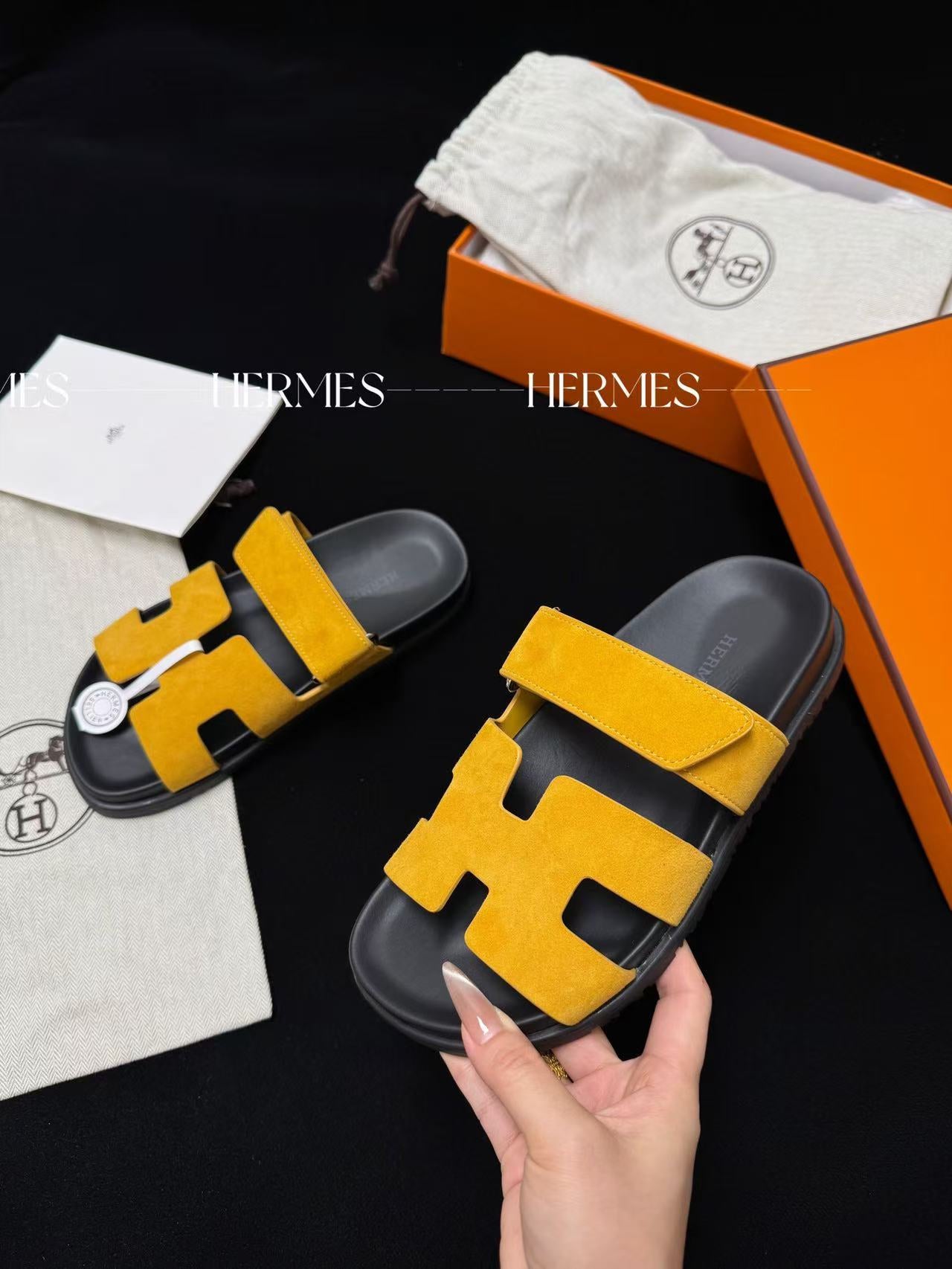 LOVESTAHL Adjustable Velcro H Strap Slide Sandals Genuine Calfskin Suede 3cm Thick TPU Sole Slip On Platform Slippers For Women Daily Vacation