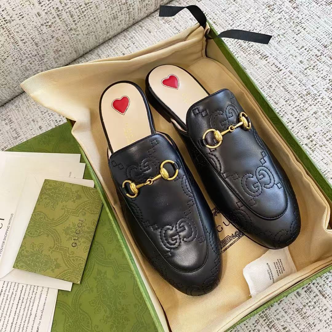 LOVESTAHL Princetown Horse‑Bit Leather Mule Slippers