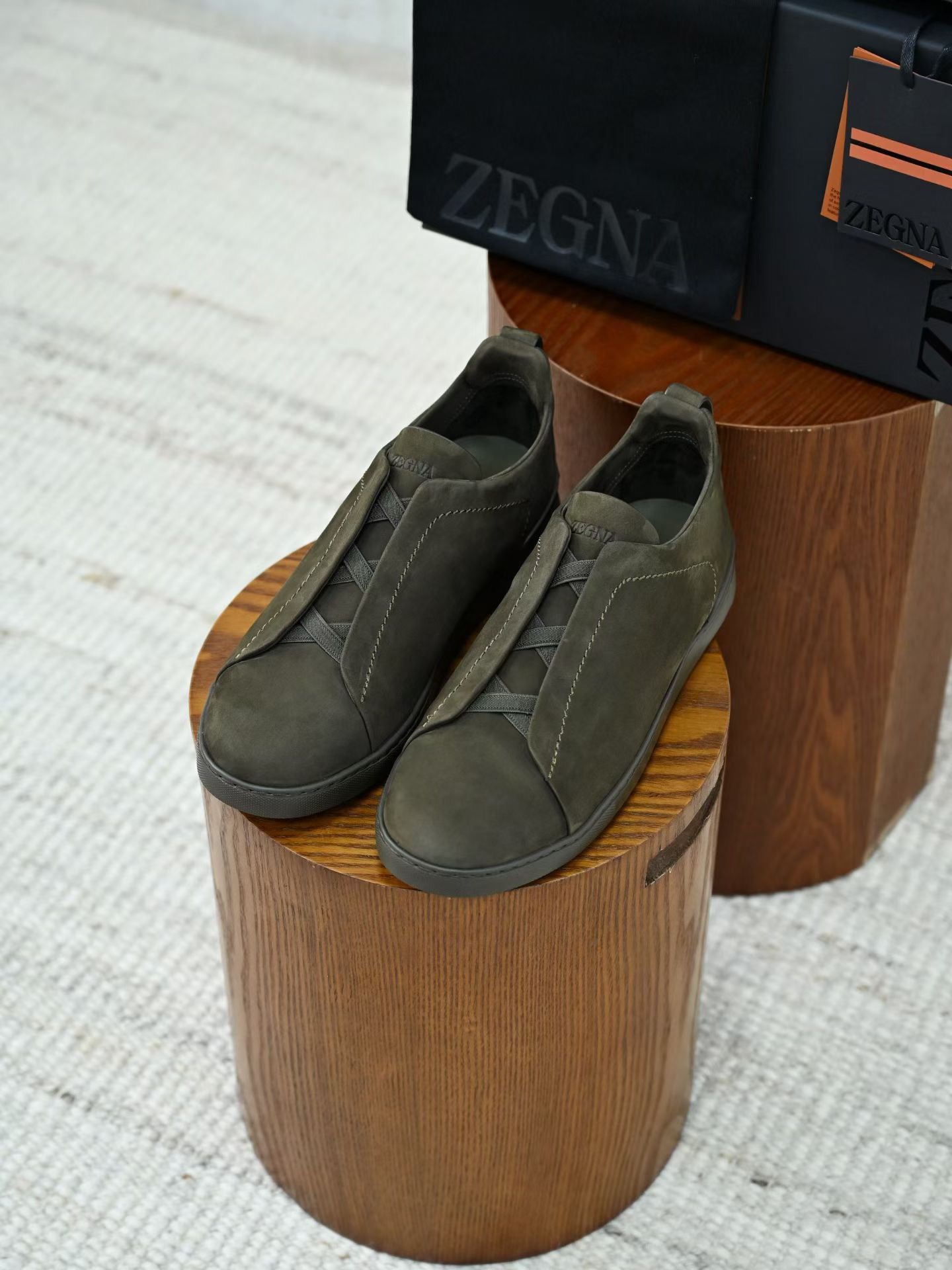 Lovestahl Men Dark Brown Suede Slip On Sneakers Hidden Elastic Band Luxury Business Casual Non Lace Up Flat Walking Shoes EU Sizes 39-46