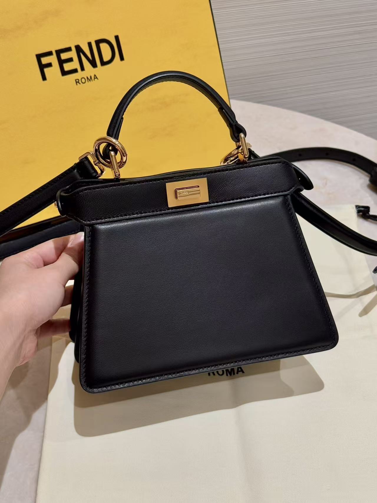 LOVESTAHL Peekaboo I See U Petite Lambskin Satchel Bag