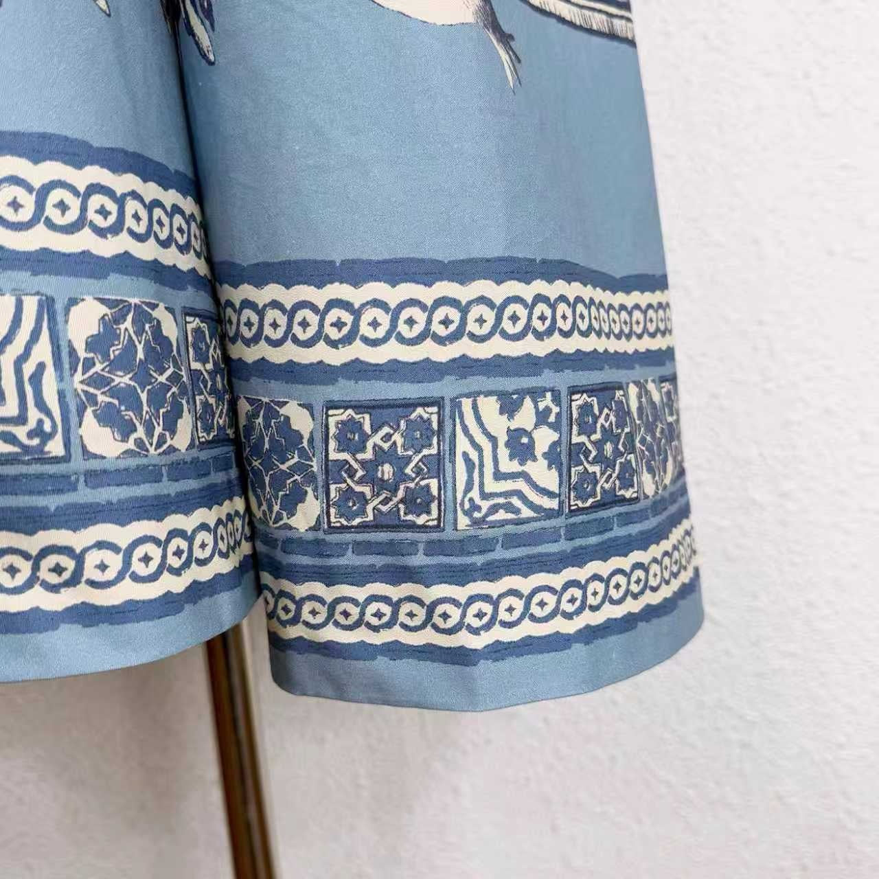 Lovestahl Viral Corset Midi Dress 100% Organic Cotton Mediterranean Lemon Botanical Print Square Neck Swing Skirt Holiday Dress Sizes 6-12 In Stock