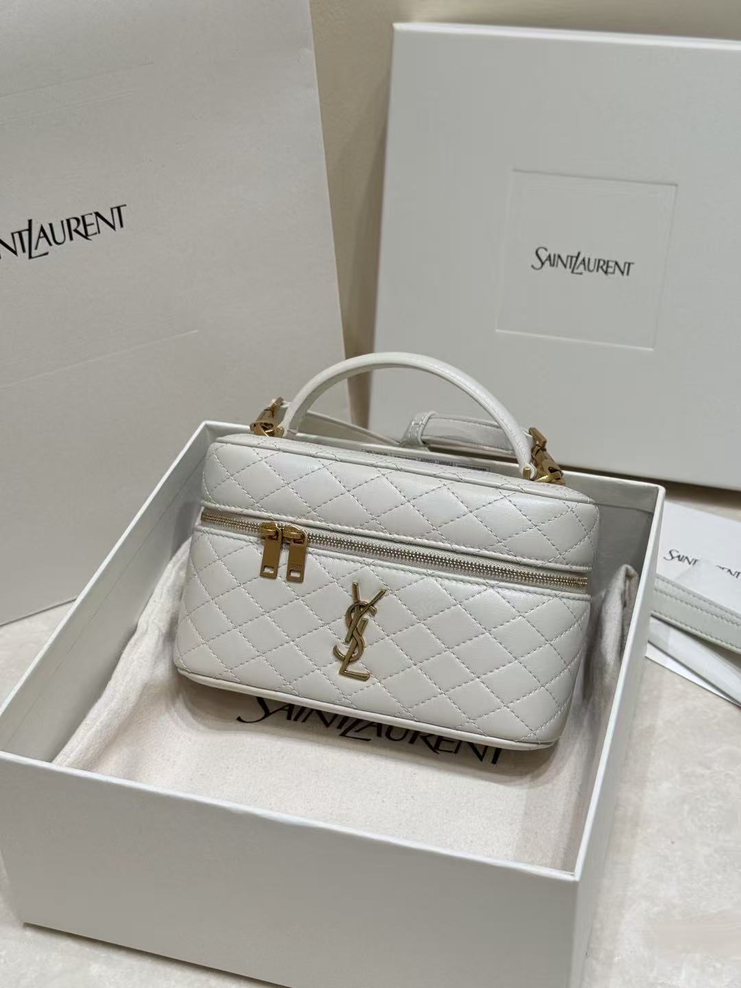 LOVESTAHL Gaby Vanity Mini Lambskin Makeup Handbag