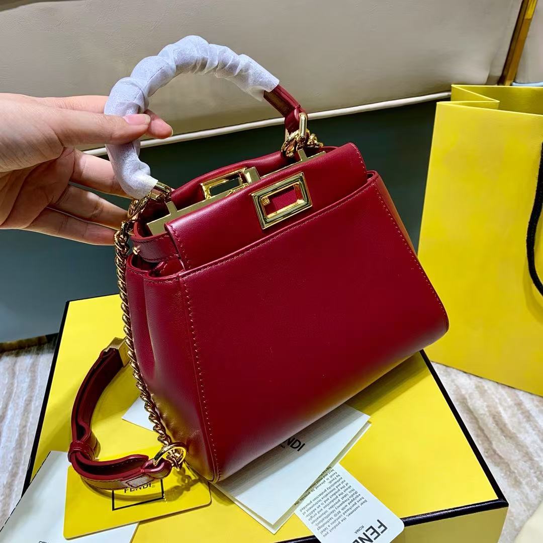 LOVESTAHL Water‑Dye Lambskin Peekaboo Mini Handbag