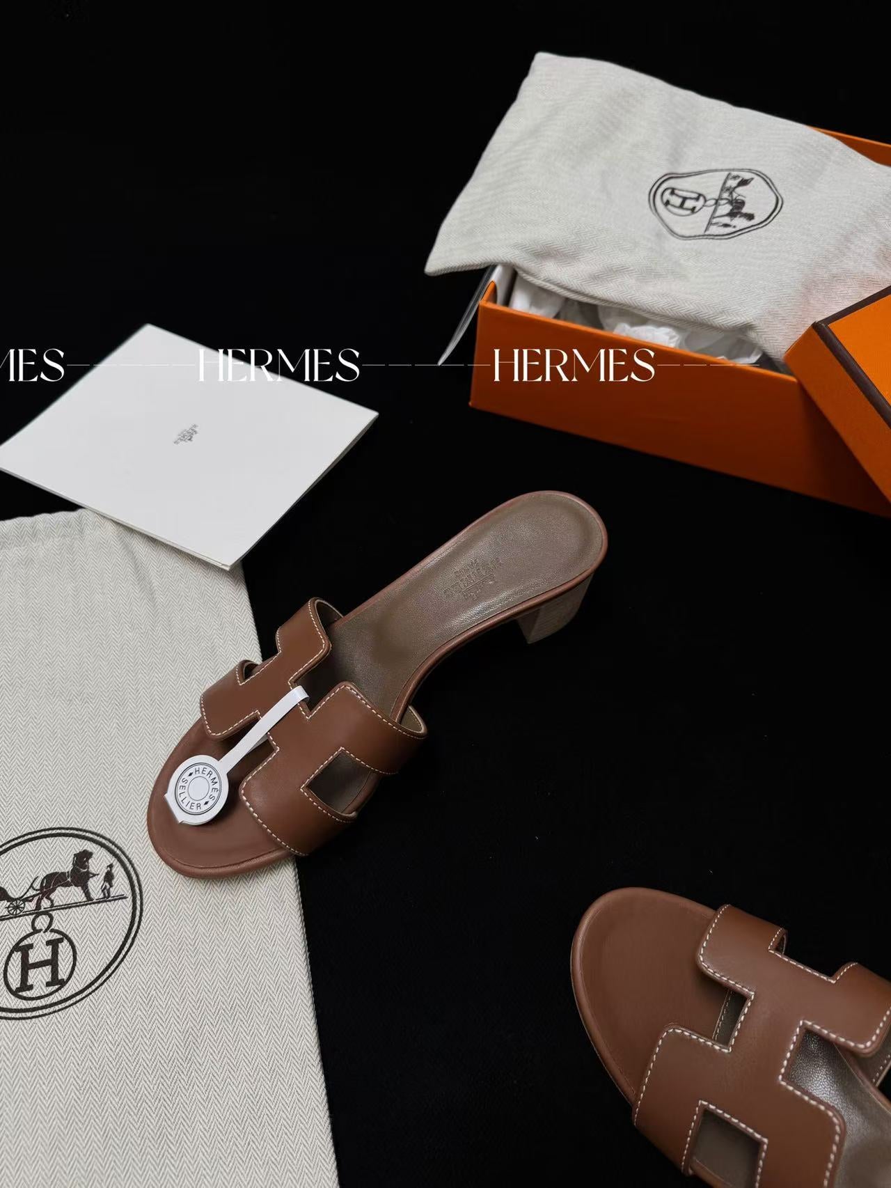 LOVESTAHL Handmade Mid Heel H Cutout Slides Imported Calfskin Sheepskin Double Genuine Leather Mule Sandals For Women Vacation