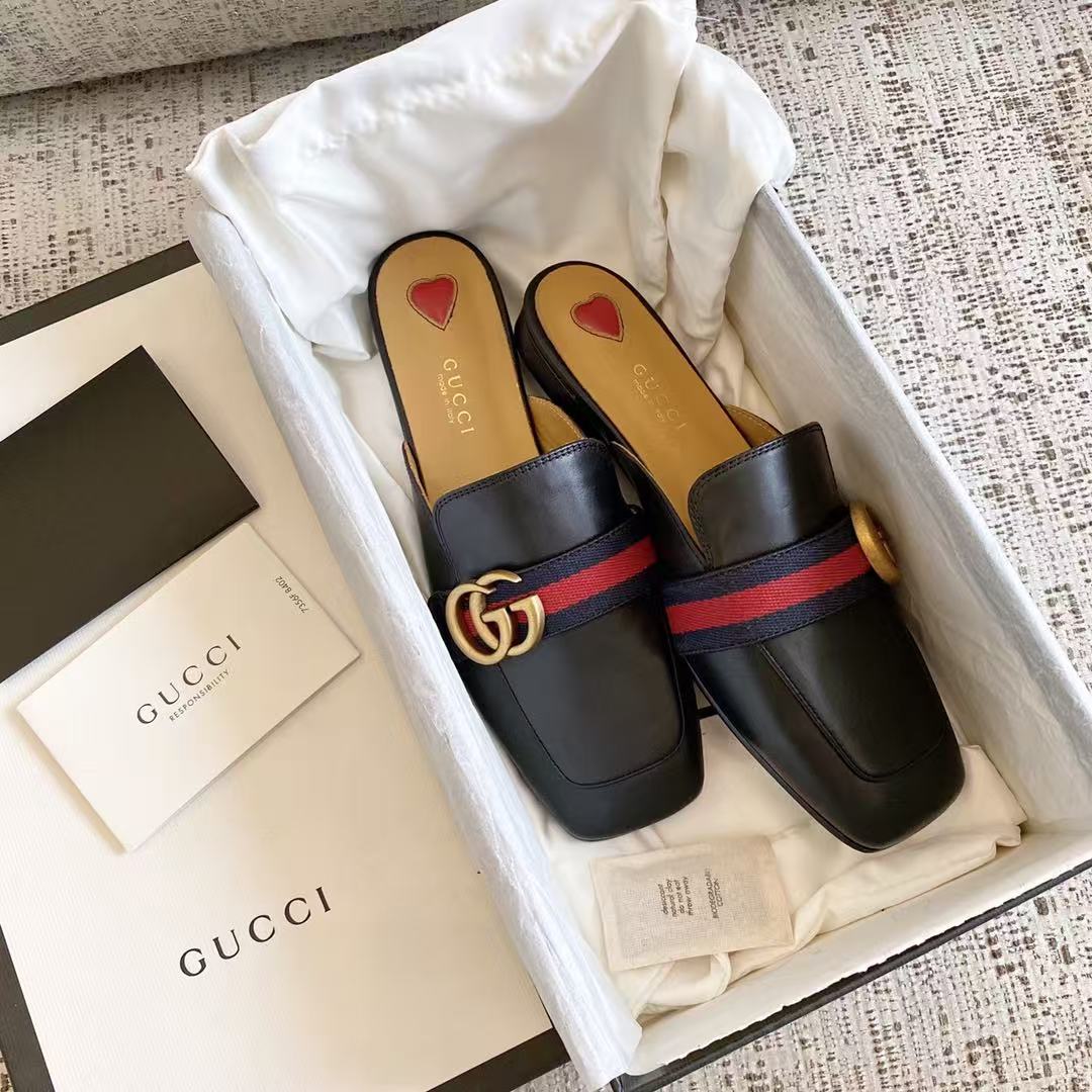 LOVESTAHL Princetown Horse‑Bit Leather Mule Slippers