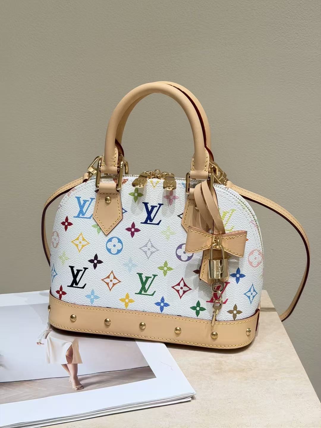LOVESTAHL Multicolor Monogram Alma BB Tote Bag