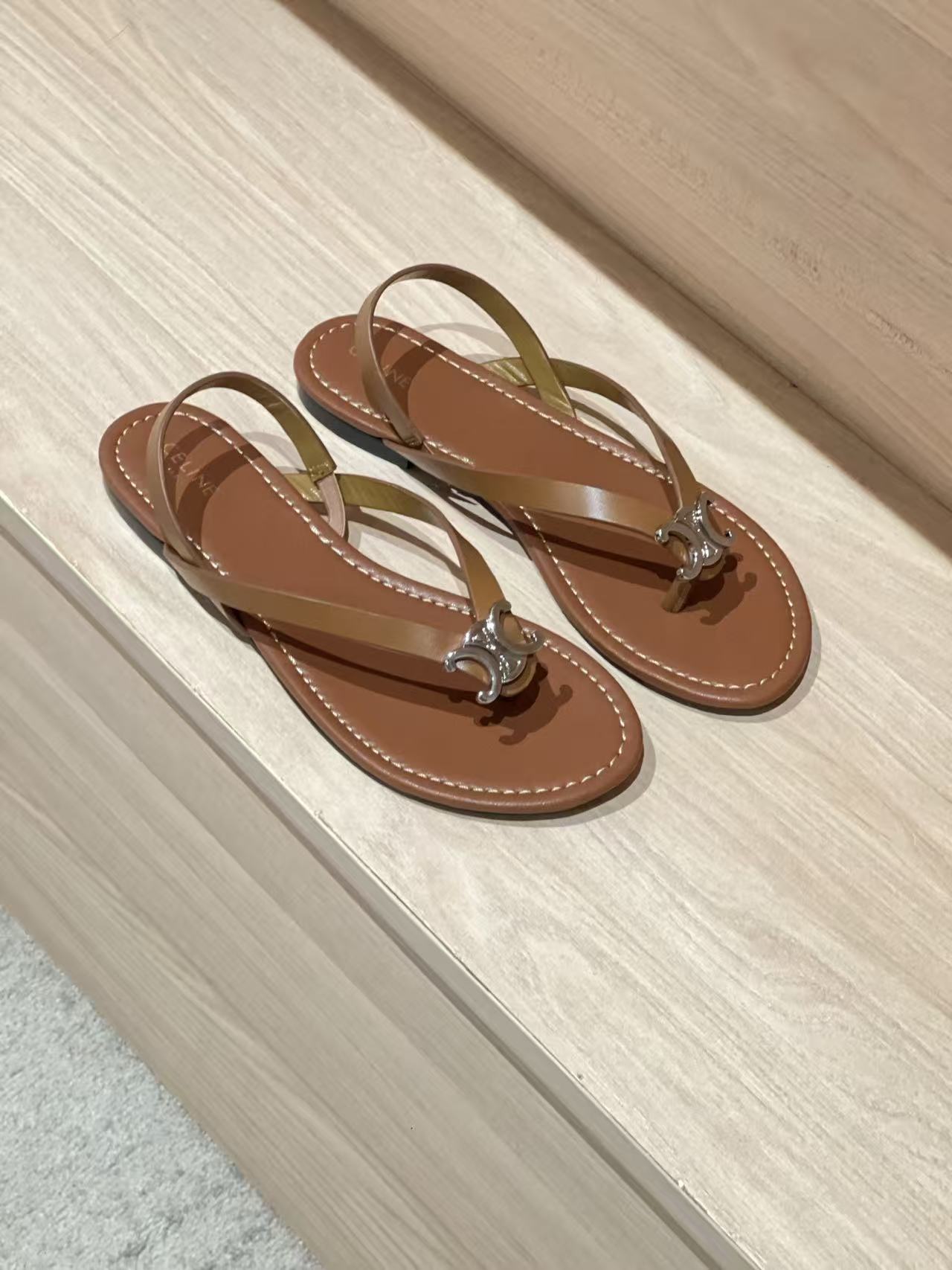 LOVESTAHL Stitched‑Detail Casual Summer Toe‑Post Sandals