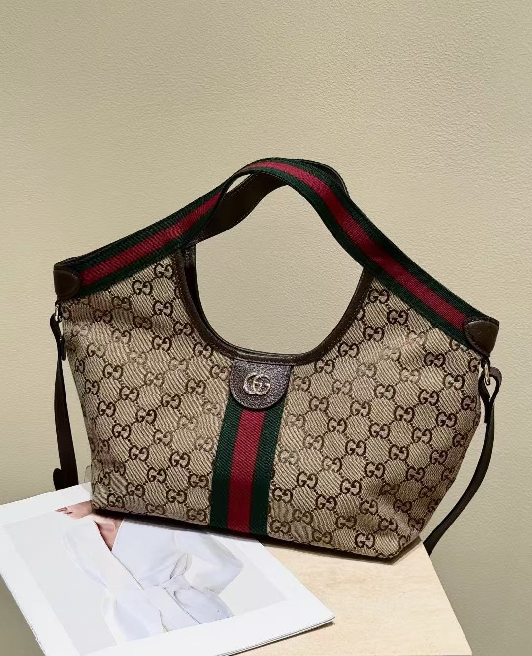 LOVESTAHL Giglio GG‑Canvas Hobo Tote Bag