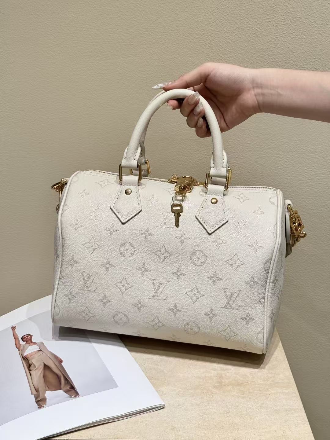 LOVESTAHL Speedy 25 Soft Leather Boston Bag