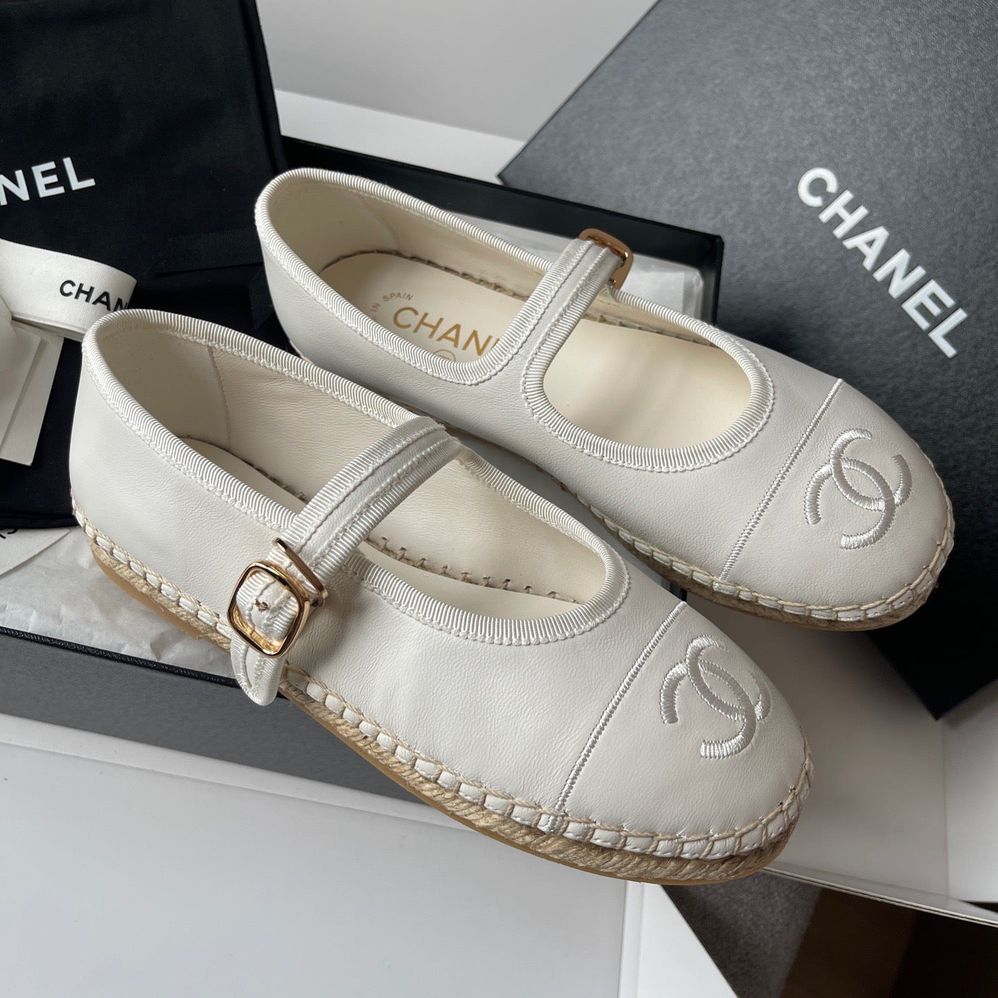 Lovestahl 26S Mary Jane Espadrilles Embroidered Genuine Lambskin Flat Shoes Jute Woven Sole Casual Retro Flats Sizes 35-41