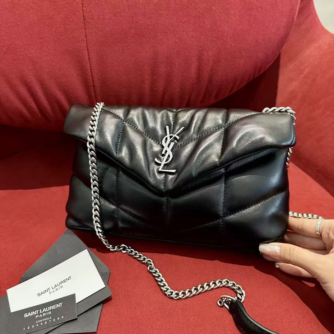 LOVESTAHL Loulou Puffer Quilted Lambskin Shoulder Bag