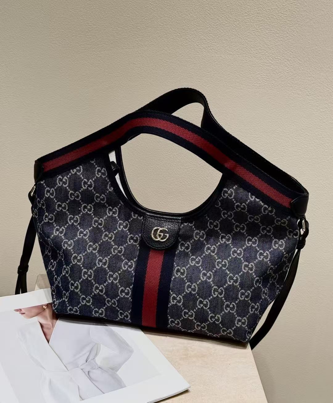 LOVESTAHL Giglio GG‑Canvas Hobo Tote Bag
