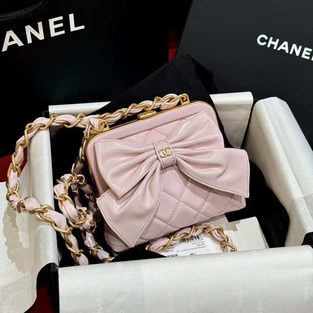 LOVESTAHL 24A Bow‑Knot Clasp Mini Bag