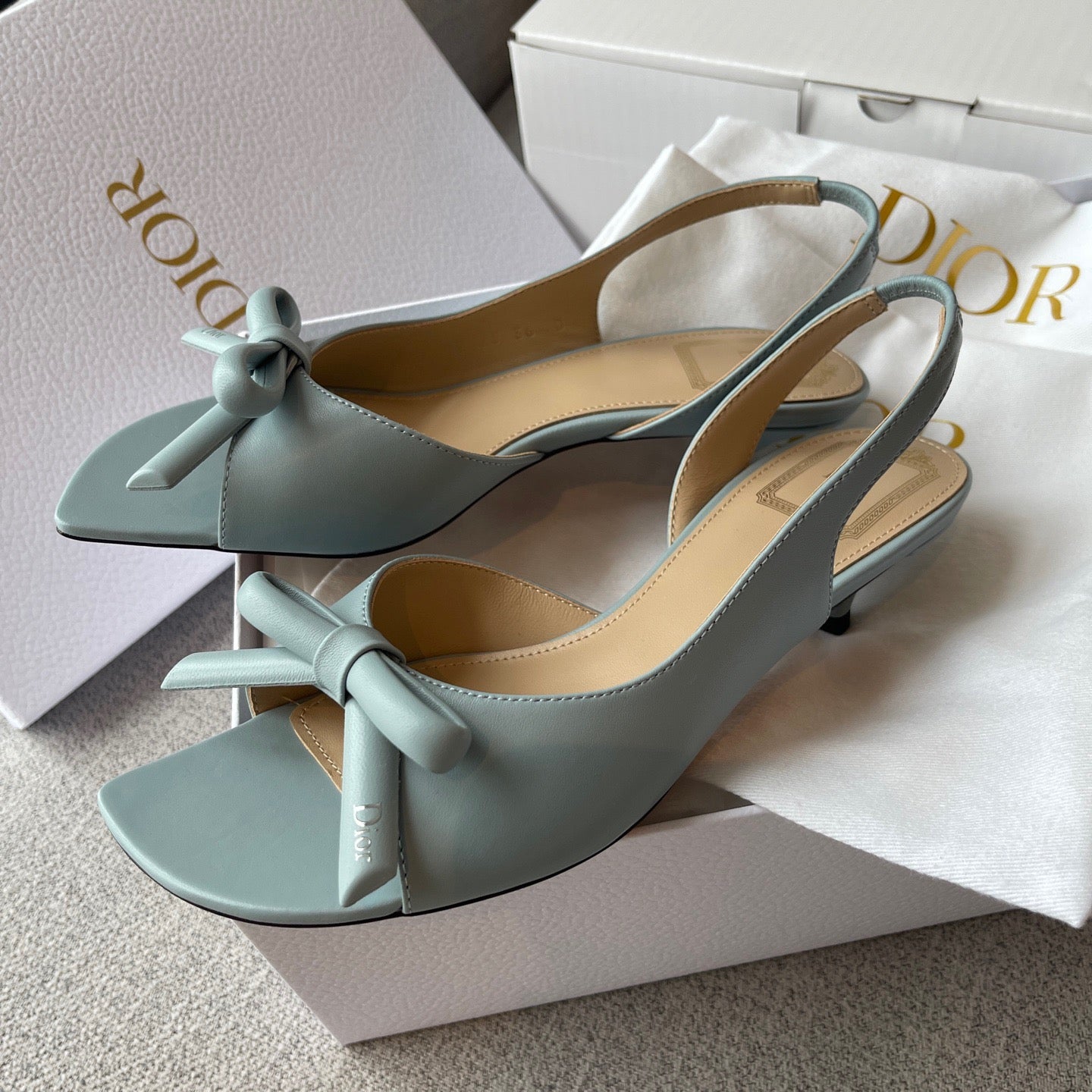 Lovestahl New Bow Decor Sandals 4CM Low Block Heel Soft Genuine Lambskin Comfort Dress Sandals Italian Leather Outsole Sizes 35-40