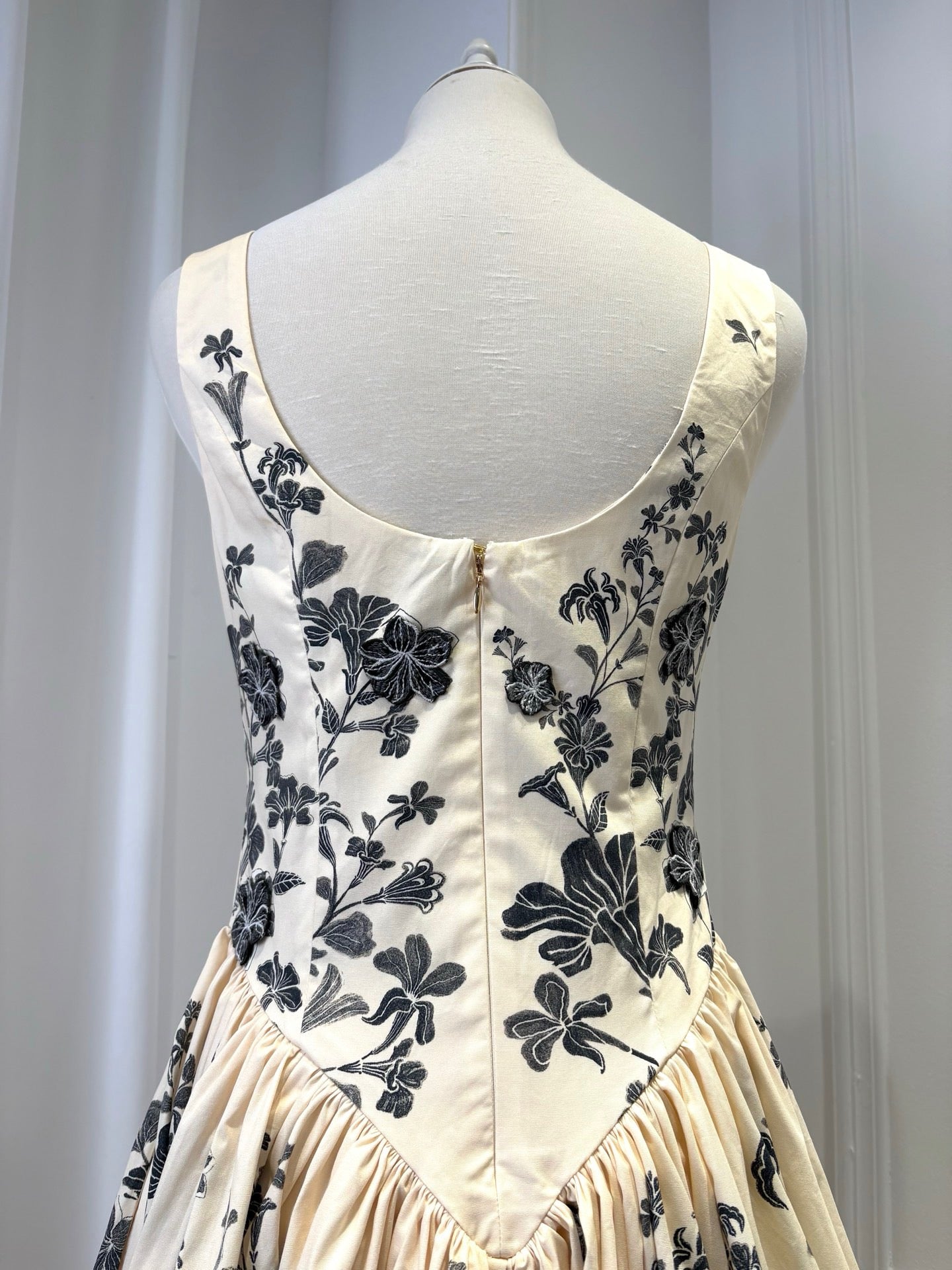 Lovestahl Square Neck Sleeveless Black Floral Mini Dress Women High Waist Flare A Line Short Dress Size S-XL Item G011