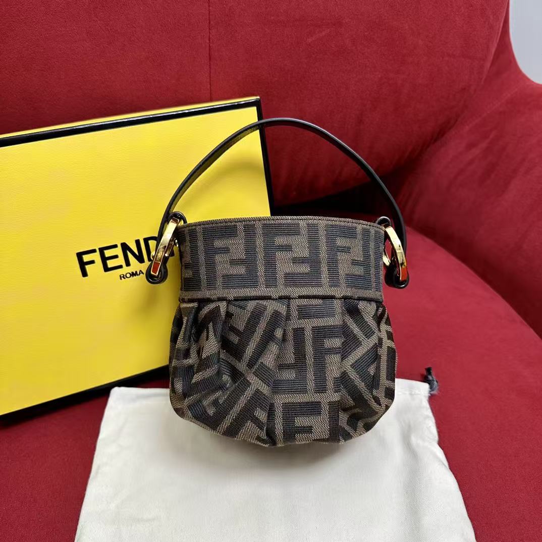 LOVESTAHL Mini Yuan‑Bao FF‑Jacquard Bucket Hand‑Bag