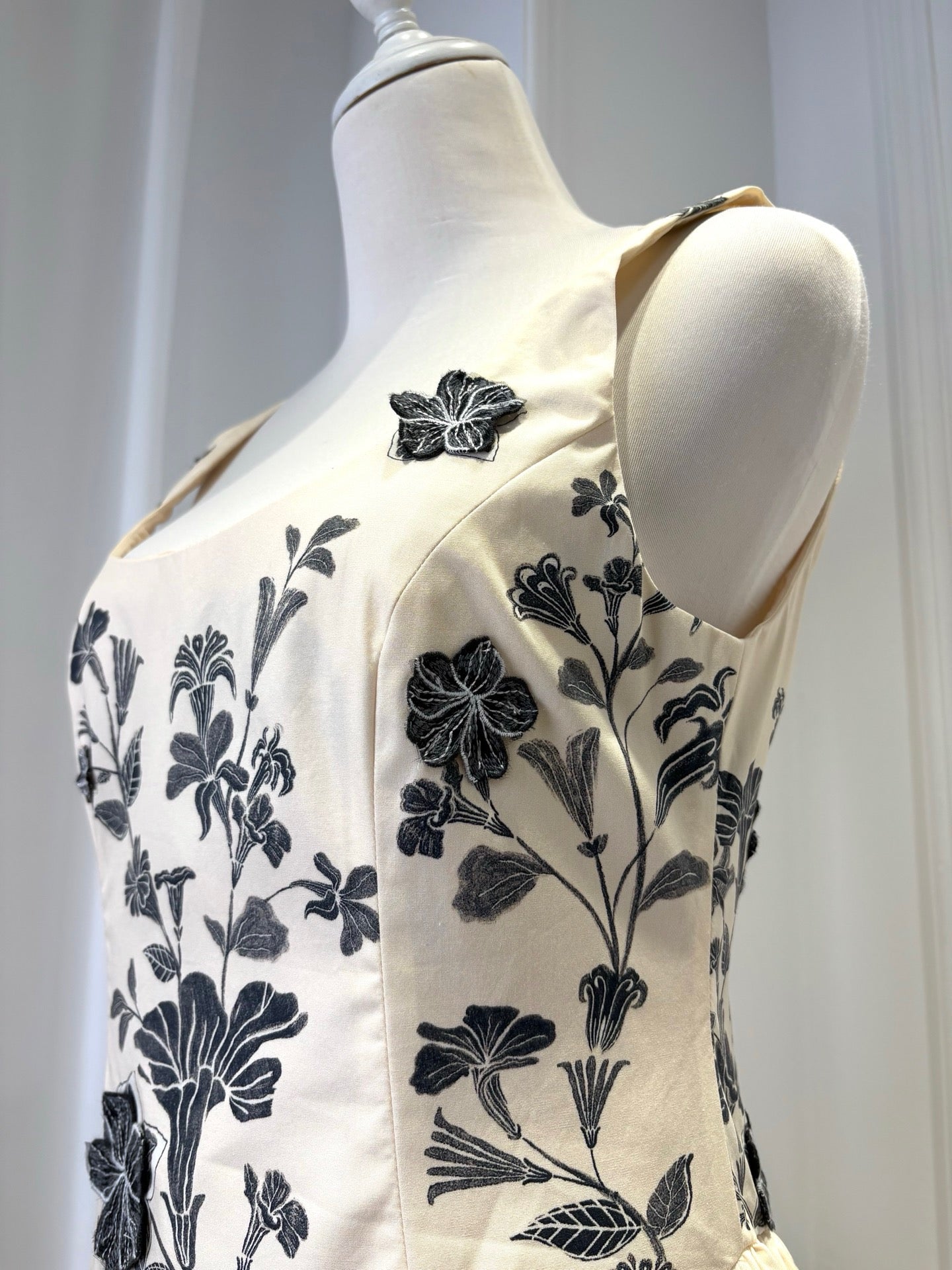 Lovestahl Square Neck Sleeveless Black Floral Mini Dress Women High Waist Flare A Line Short Dress Size S-XL Item G011