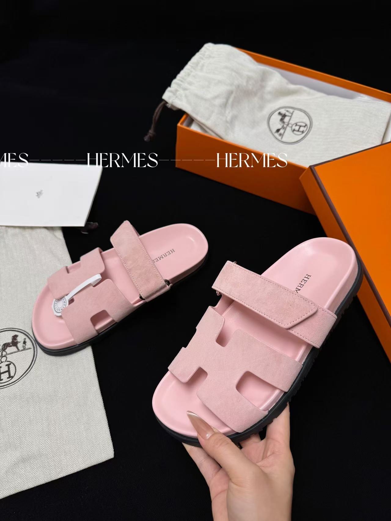 LOVESTAHL Adjustable Velcro H Strap Slide Sandals Genuine Calfskin Suede 3cm Thick TPU Sole Slip On Platform Slippers For Women Daily Vacation