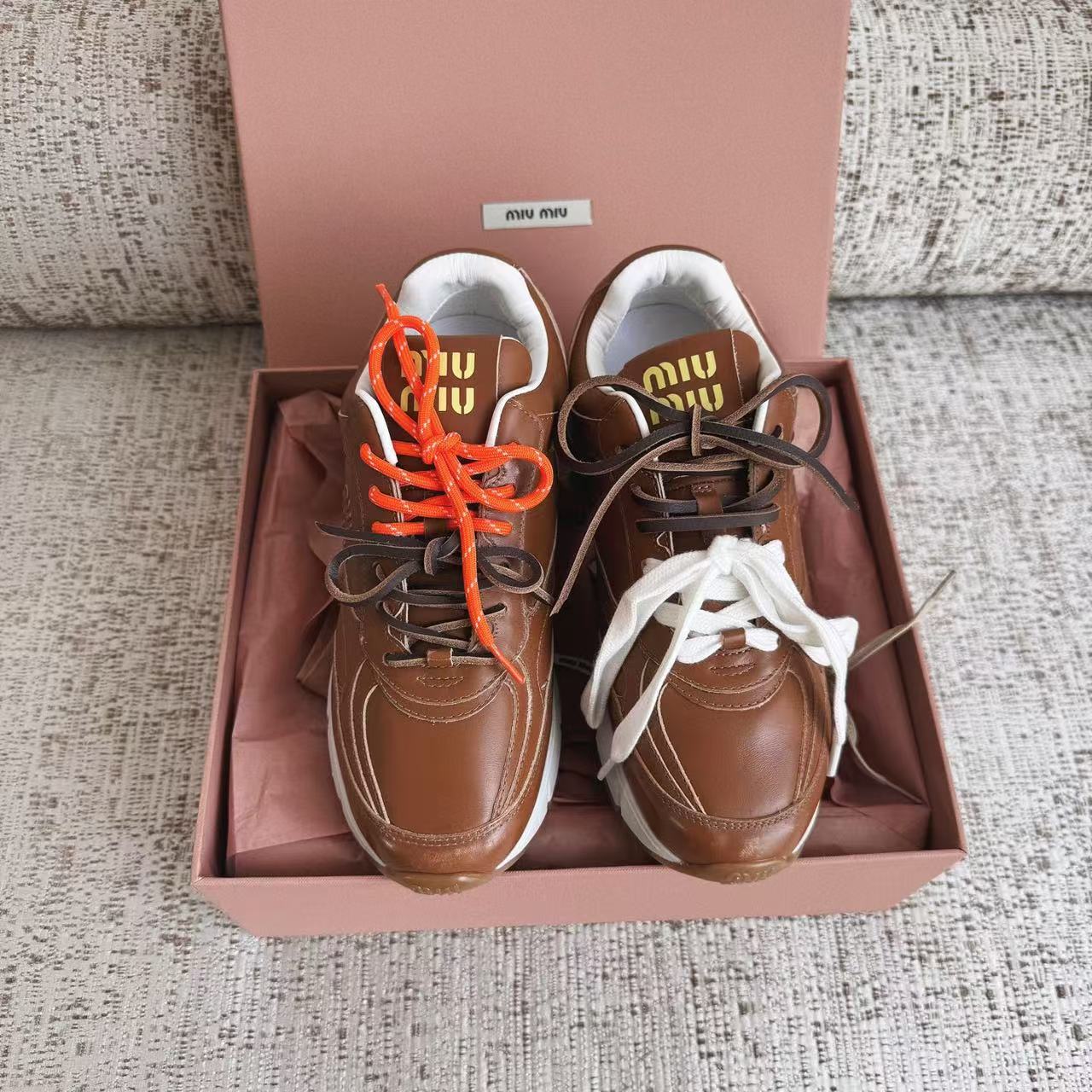 LOVESTAHL Collab‑Edition Full‑Grain‑Leather Retro Sneakers