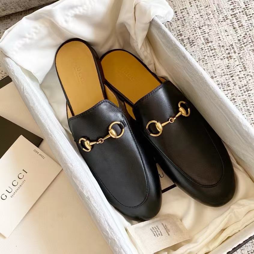 LOVESTAHL Princetown Horse‑Bit Leather Mule Slippers