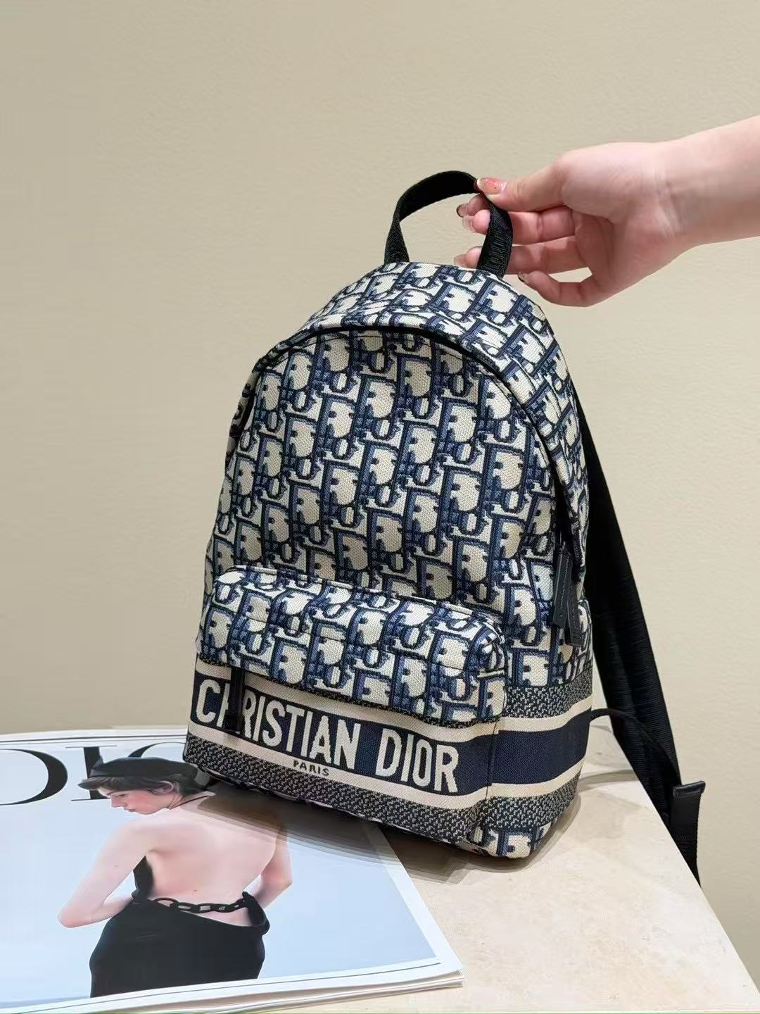 LOVESTAHL Classic Letter Jacquard Mini Travel Backpack, Lightweight Daily Shoulder Rucksack In Stock