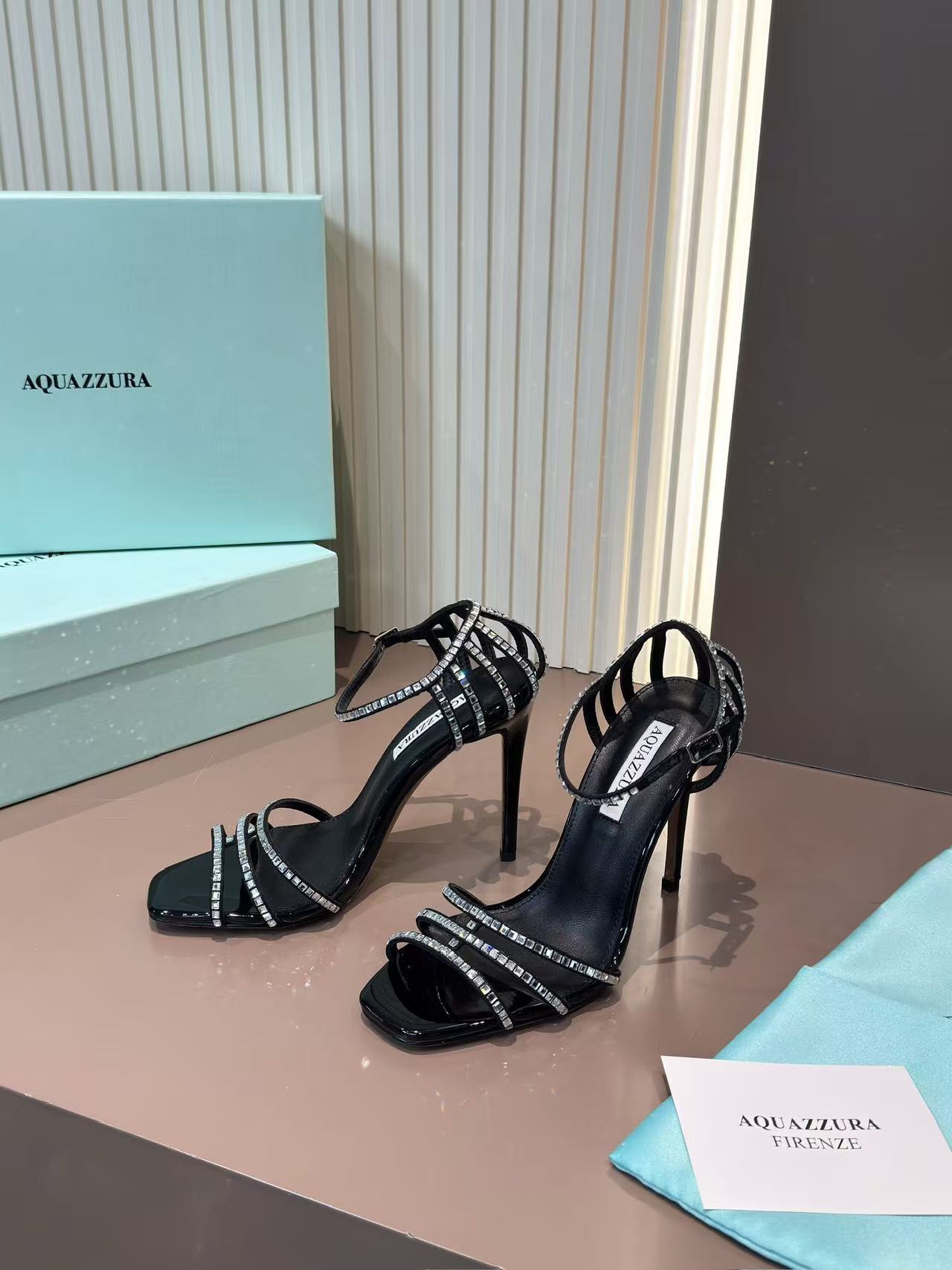 LOVESTAHL 2026 Early Fall Multi-Strap Crystal Slingback Stiletto Sandals Patent Silk Fabric Rhinestone Heels Sheepskin Insole Italian Genuine Leather Outsole Women Formal Party Dress Heels