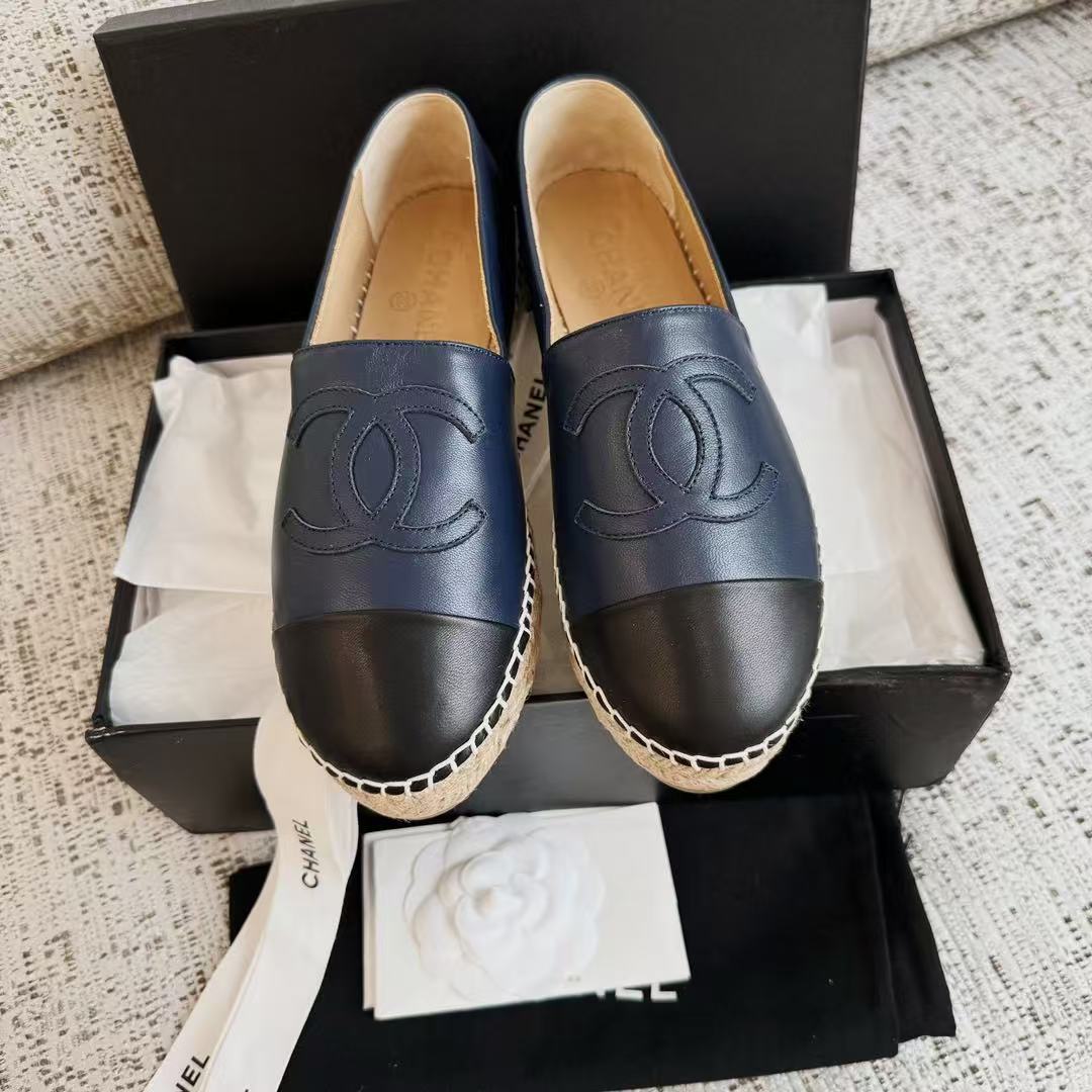 LOVESTAHL Women Slip‑On Espadrille Flats, Genuine Cow‑Leather Round‑Toe Loafers, Hand‑Woven Jute Sole Casual Daily Shoes