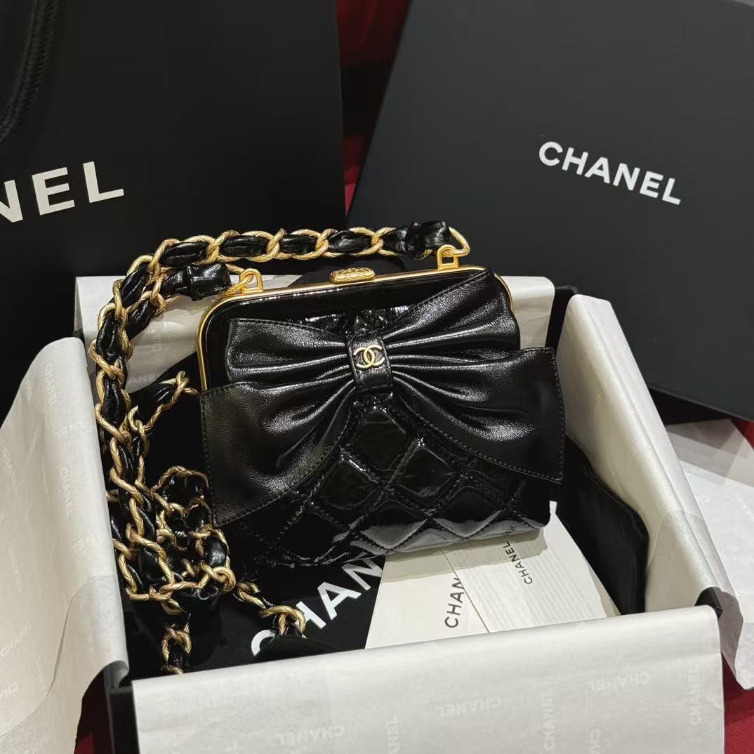 LOVESTAHL 24A Bow‑Knot Clasp Mini Bag