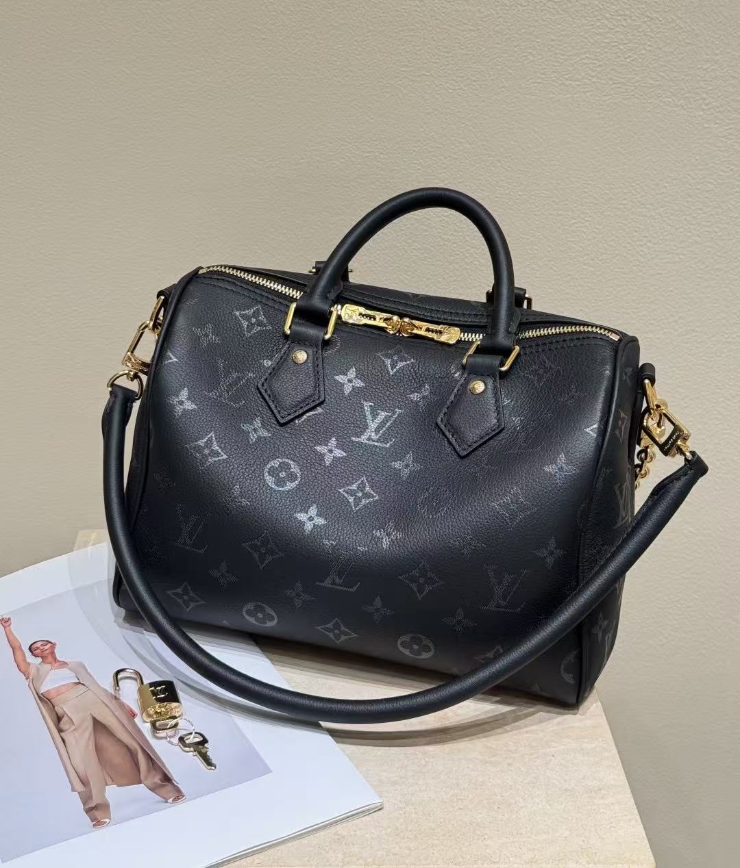 LOVESTAHL Speedy 25 Soft Leather Boston Bag