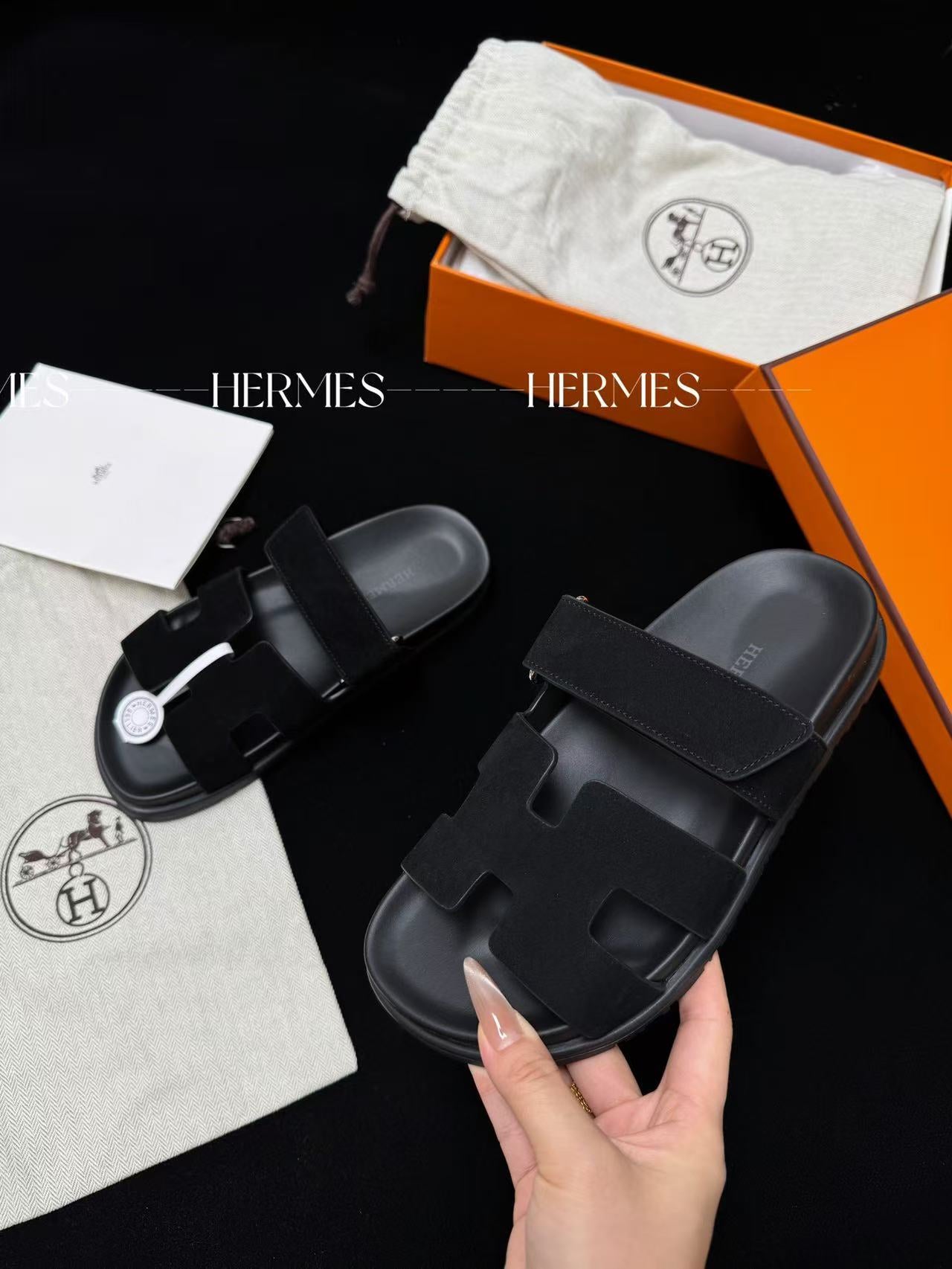LOVESTAHL Adjustable Velcro H Strap Slide Sandals Genuine Calfskin Suede 3cm Thick TPU Sole Slip On Platform Slippers For Women Daily Vacation