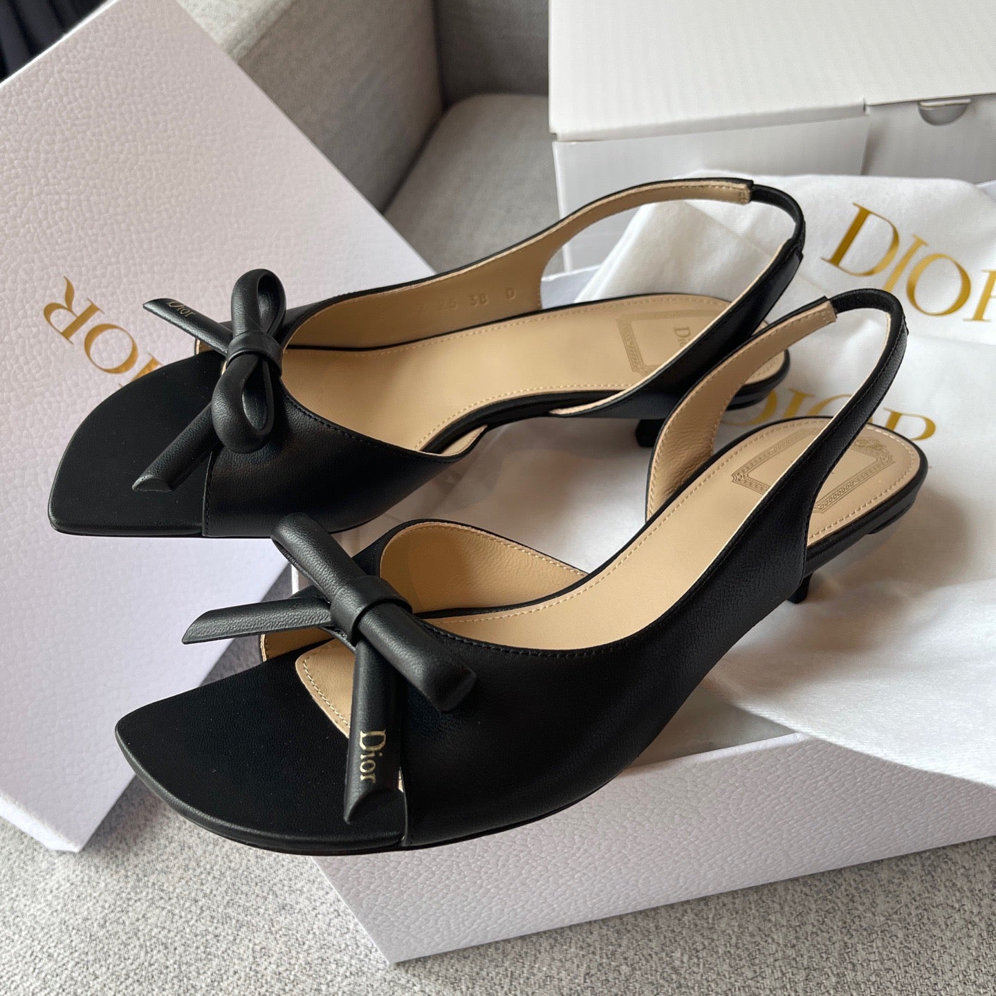 Lovestahl New Bow Decor Sandals 4CM Low Block Heel Soft Genuine Lambskin Comfort Dress Sandals Italian Leather Outsole Sizes 35-40